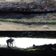 Exterior and interior views of the rock shelter.